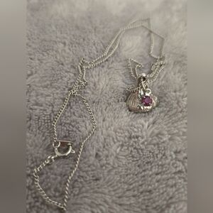 Hershey's Kiss Amethyst Necklace Feburary Birthstone